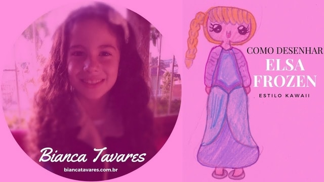 Como Desenhar a Elsa do Frozen: Desenho Infantil por Bianca Tavares