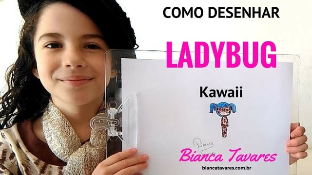 Como Desenhar Ladybug Miraculous Kawaii: Desenho Infantil por Bianca Tavares