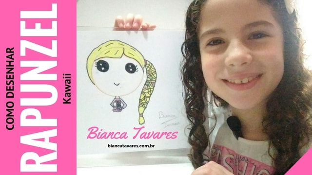 Como Desenhar Rapunzel Kawaii por Bianca Tavares